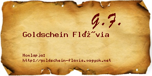 Goldschein Flávia névjegykártya